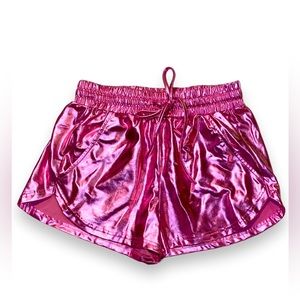 Pink holographic shorts